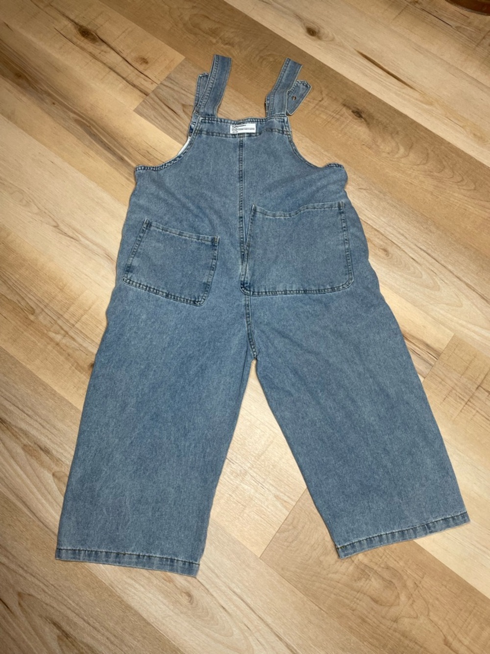 Warmtrees Denim‎ Overalls Wide Leg Cropped relaxed urban  Small